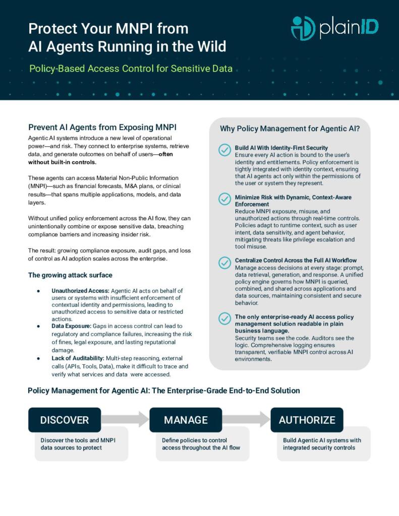 Protect Your MNPI from  AI Agents Running in the Wild