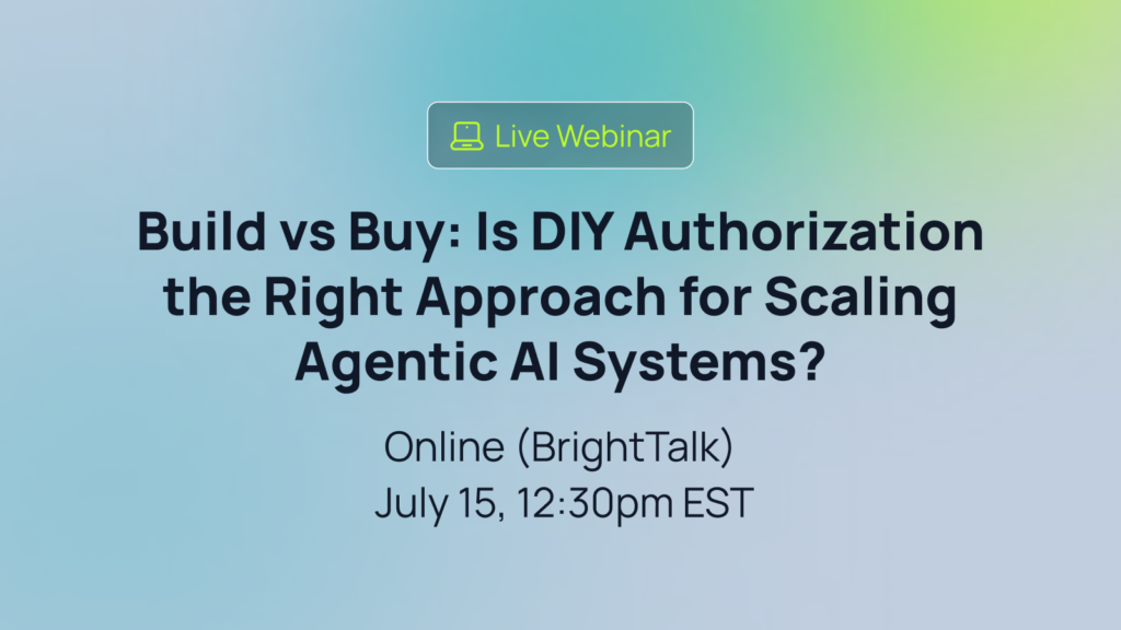 Is DIY Authorization the Right Approach for Scaling Agentic AI Systems?